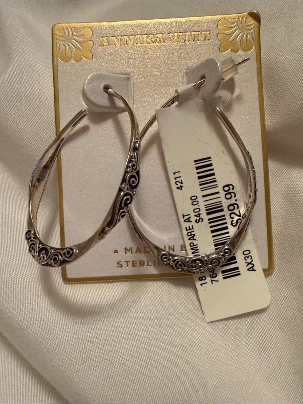 Annika Witt sterling silver hoop earrings